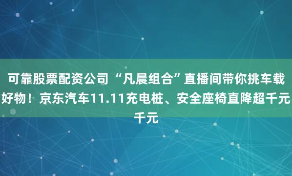 可靠股票配资公司 “凡晨组合”直播间带你挑车载好物！京东汽车11.11充电桩、安全座椅直降超千元
